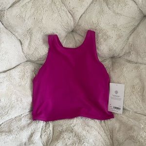 NWT Athleta Magenta Pink Crop Tank Top Size M
